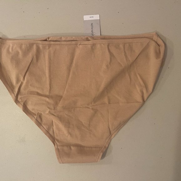 Calvin Klein Plus Plus Form Cotton Bikini QD3708-265 Beige 1X - Picture 2 of 2